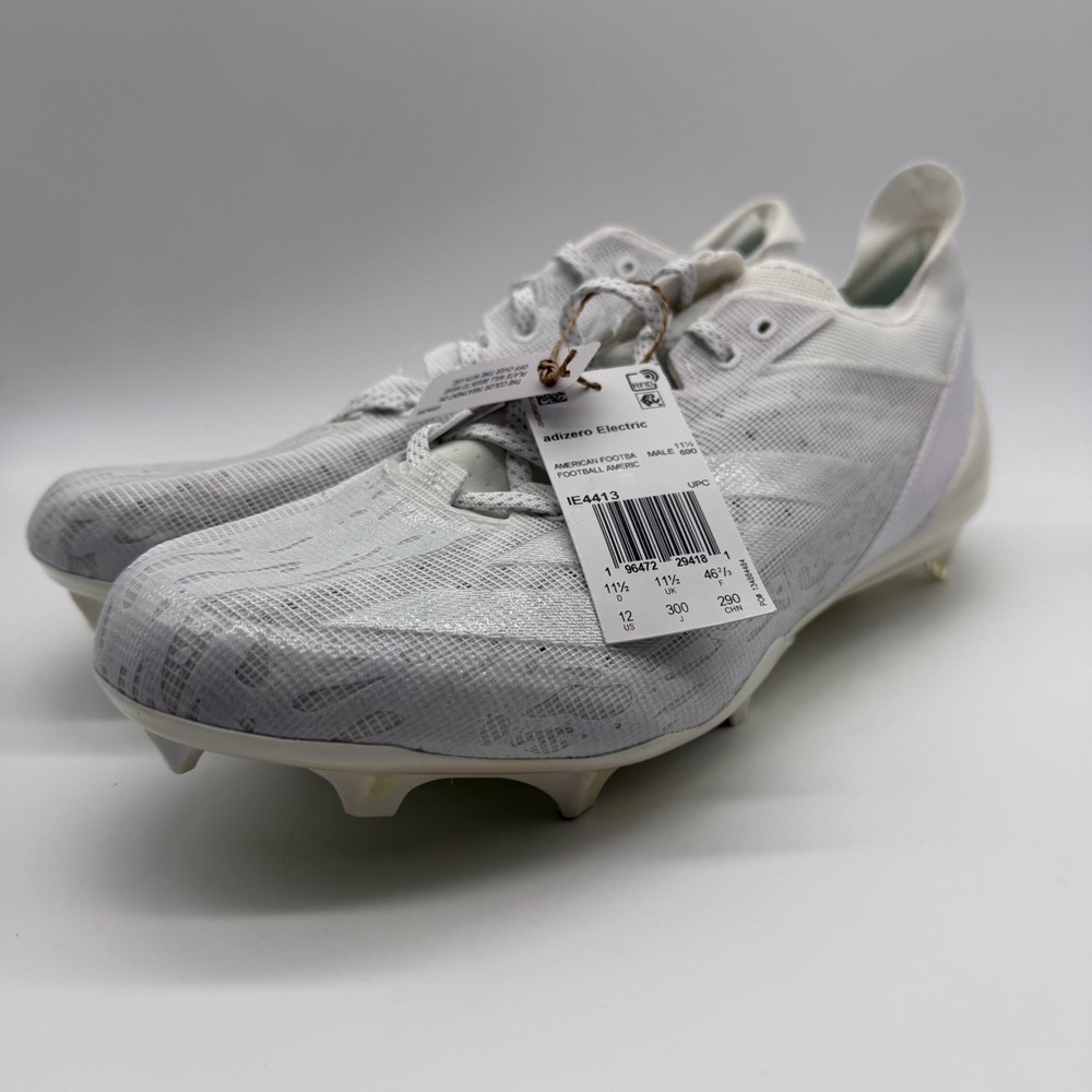 New Adidas Adizero Electric Men’s Football Cleats White Style IE4413 Size-12